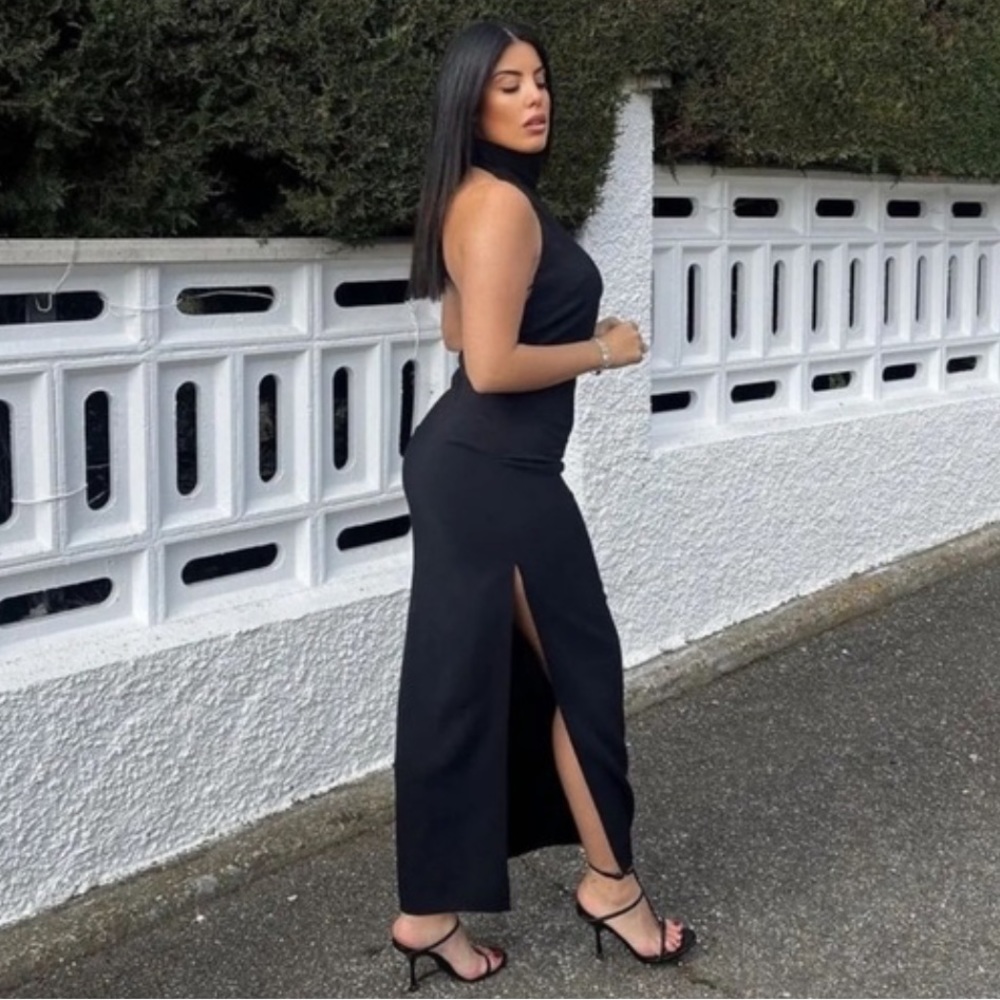 Zara Long Halter Dress - Picture 3 of 16